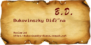 Bukovinszky Diána névjegykártya